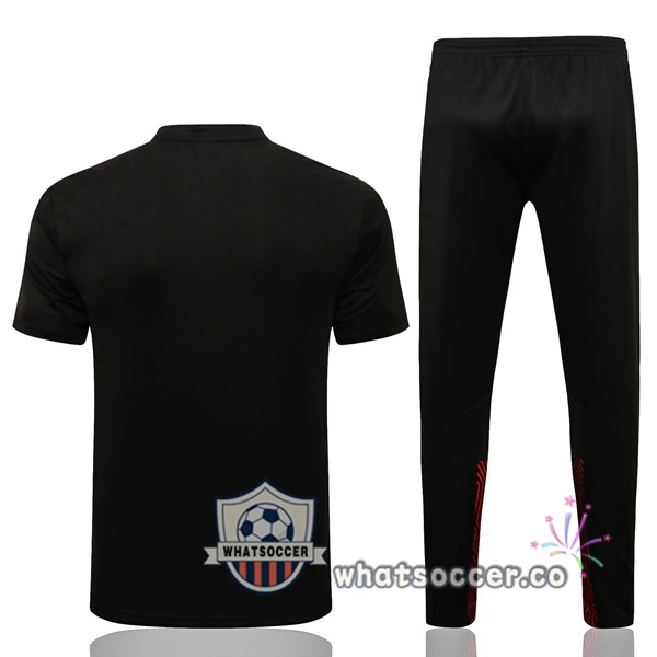 Training Polo AC Milan + Pants Black 2021-2022