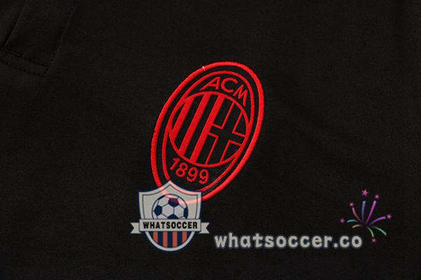 Training Polo AC Milan + Pants Black 2021-2022