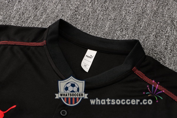 Training Polo AC Milan + Pants Black 2021-2022