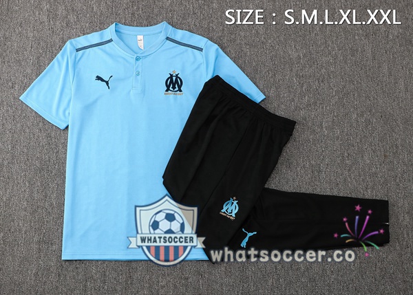 Training Polo Marseille OM + Pants Blue 2021-2022