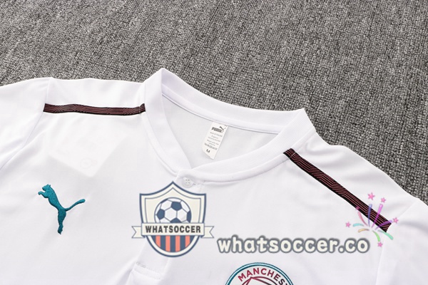 Training Polo Manchester City + Pants White 2021-2022