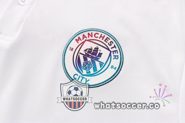 Training Polo Manchester City + Pants White 2021-2022