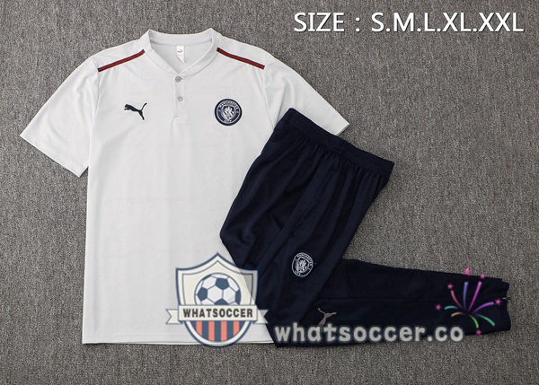 Training Polo Manchester City + Pants Gray 2021-2022