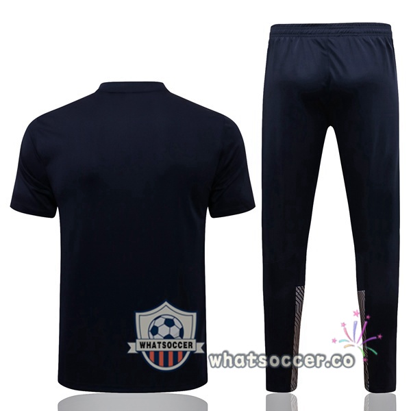 Training Polo Manchester City + Pants Blue Royal 2021-2022