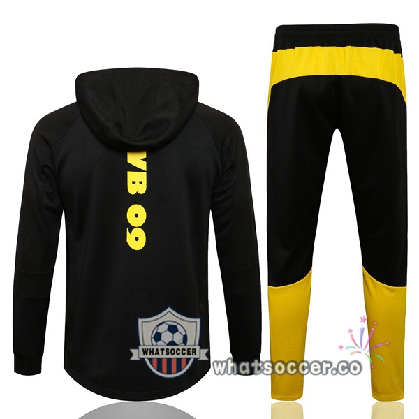 Dortmund BVB Black Hooded Jacket 2021-2022