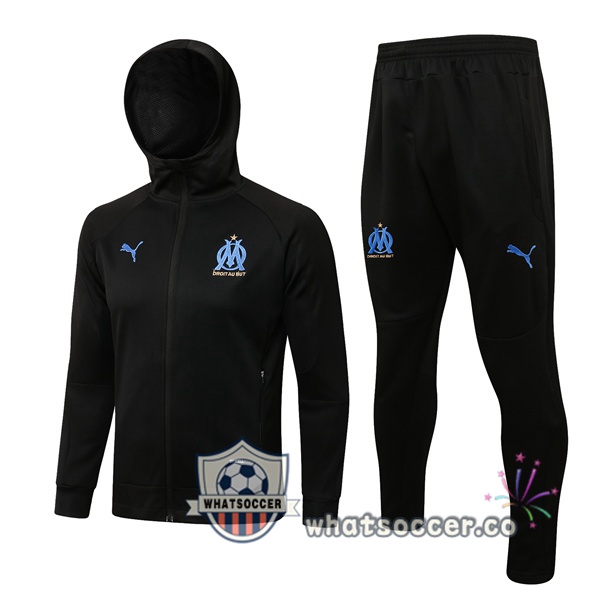 Marseille OM Black Hooded Jacket 2021-2022