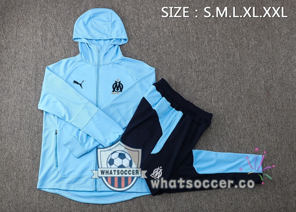Marseille OM Blue Hooded Jacket 2021-2022