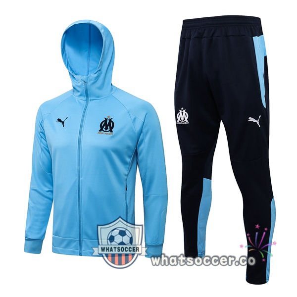 Marseille OM Blue Hooded Jacket 2021-2022