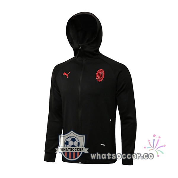 AC Milan Black Hooded Jacket 2021-2022