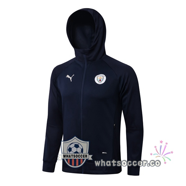 Manchester City Blue Royal Hooded Jacket 2021-2022