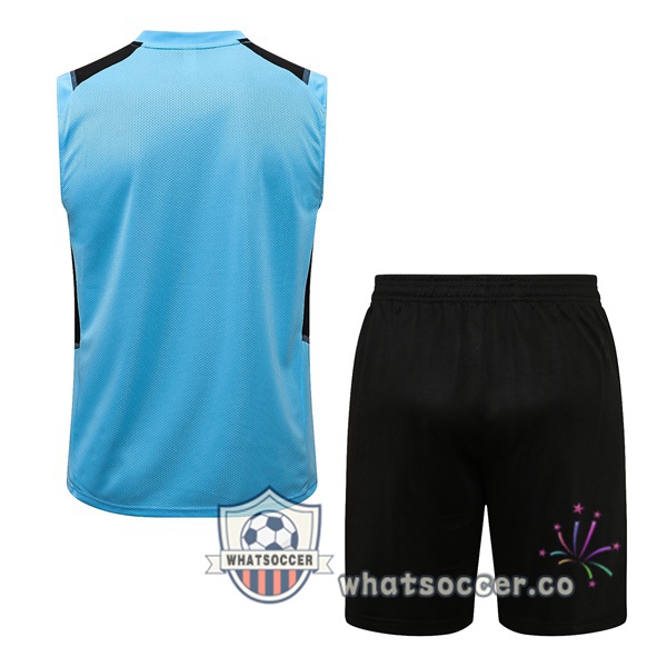 Marseille OM + Shorts Blue Soccer Vest 2021-2022