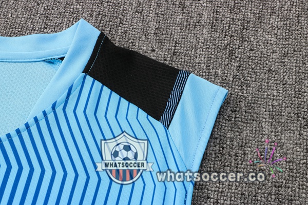 Marseille OM + Shorts Blue Soccer Vest 2021-2022