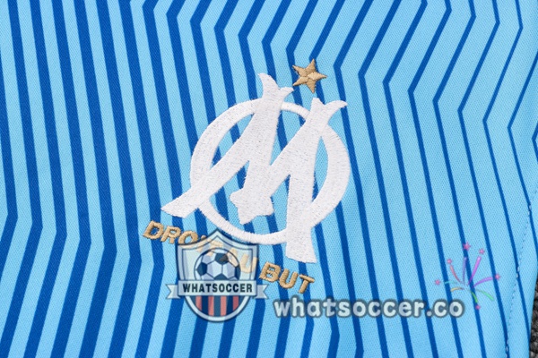 Marseille OM + Shorts Blue Soccer Vest 2021-2022