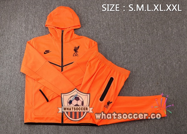 FC Liverpool Orange Hooded Jacket 2021-2022