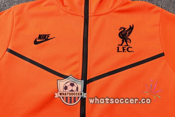 FC Liverpool Orange Hooded Jacket 2021-2022