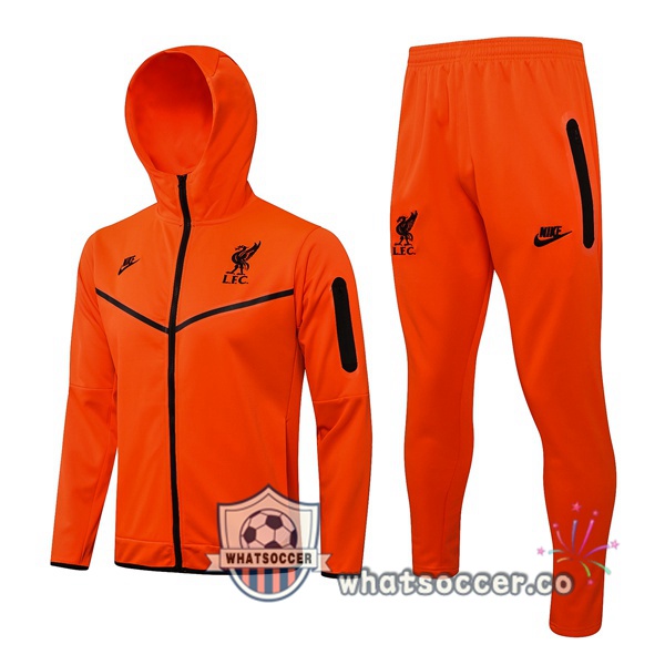 FC Liverpool Orange Hooded Jacket 2021-2022