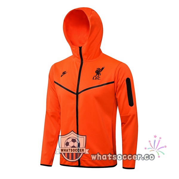FC Liverpool Orange Hooded Jacket 2021-2022
