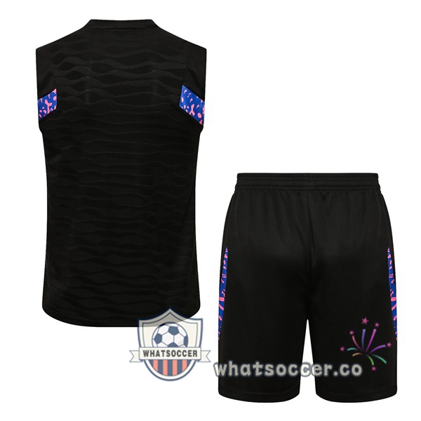 FC Barcelona + Shorts Black Soccer Vest 2021-2022