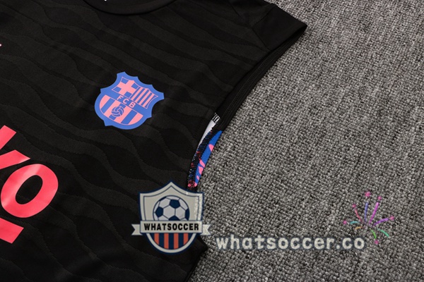 FC Barcelona + Shorts Black Soccer Vest 2021-2022