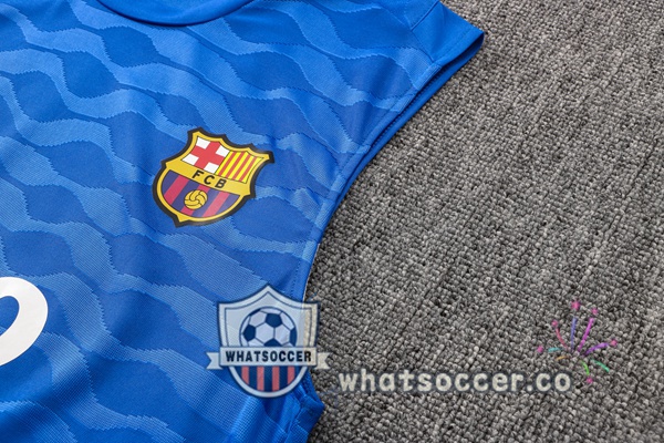 FC Barcelona + Shorts Blue Soccer Vest 2021-2022