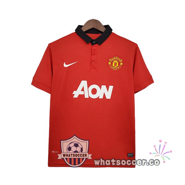 2013-2014 Manchester United Retro Home Jerseys Red