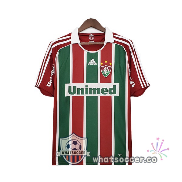2008-2009 Fluminense Retro Home Jerseys Red Green