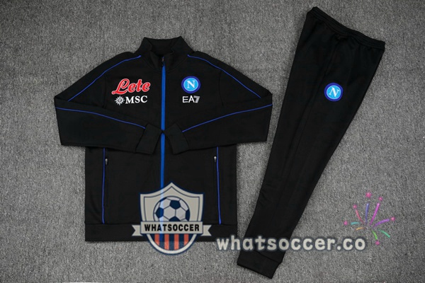 SSC Napoli Black Training Jacket 2021-2022
