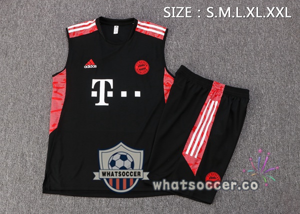 Bayern Munich + Shorts Black Soccer Vest 2022-2023