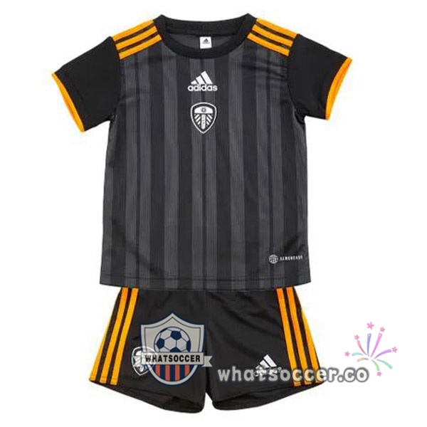 Leeds United Kids Third Soccer Jerseys Black 2022-2023