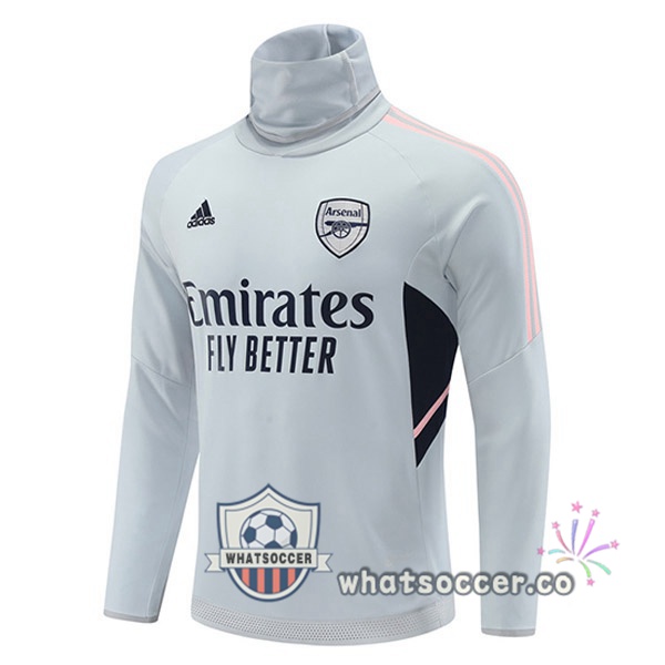 Arsenal High Collar Soccer Sweater Gray 2022-2023