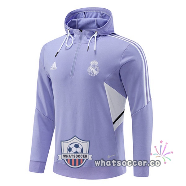 Real Madrid Hooded Sweater Purple 2022-2023