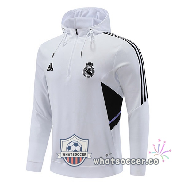 Real Madrid Hooded Sweater White 2022-2023