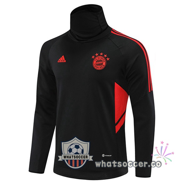 Bayern Munich High Collar Soccer Sweater Black 2022-2023