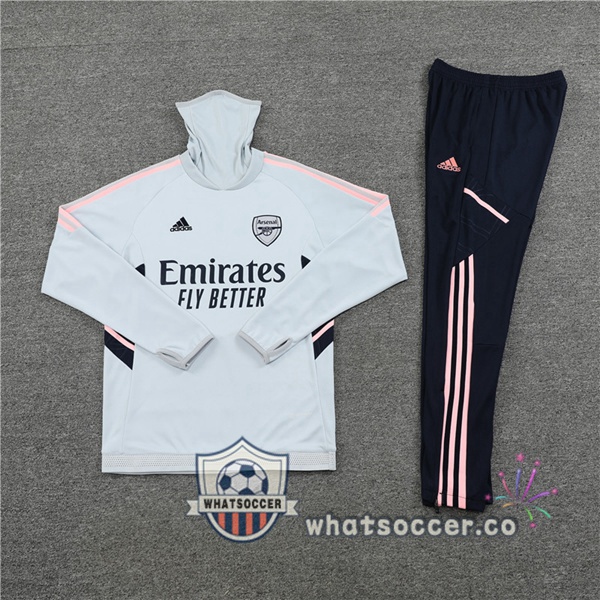 Arsenal High Collar Gray Tracksuit 2022-2023
