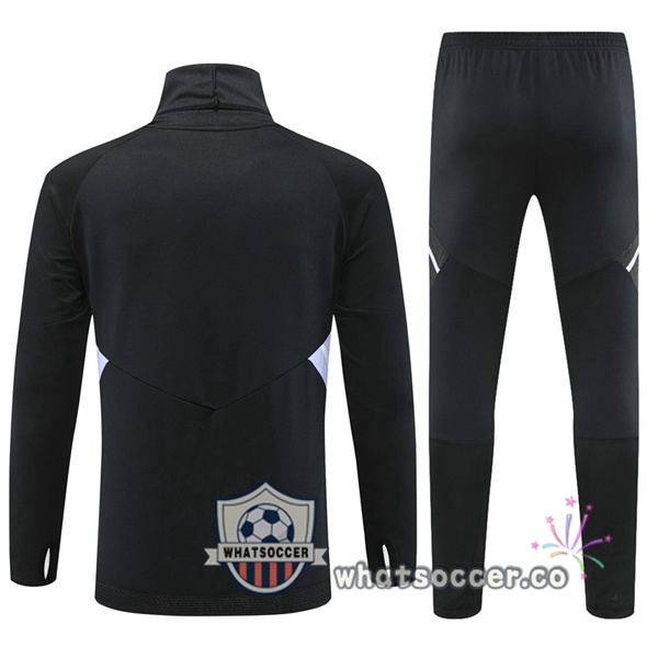 Real Madrid High Collar Black Tracksuit 2022-2023