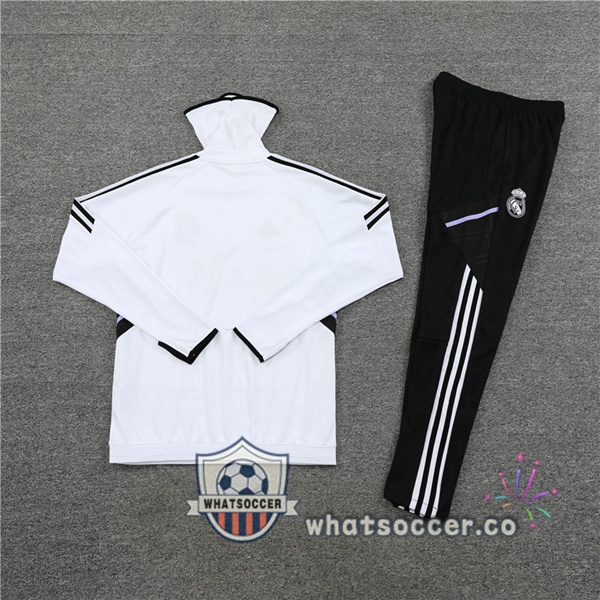Real Madrid High Collar White Tracksuit 2022-2023