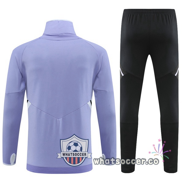 Real Madrid High Collar Purple Tracksuit 2022-2023