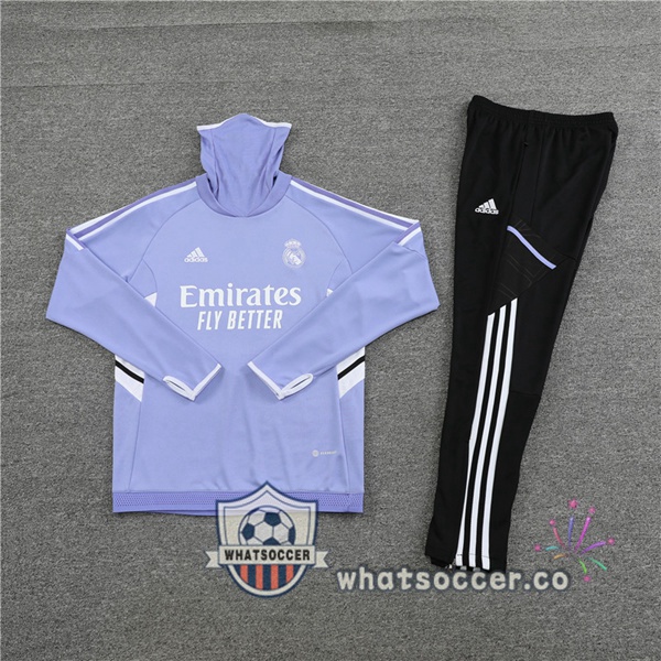 Real Madrid High Collar Purple Tracksuit 2022-2023