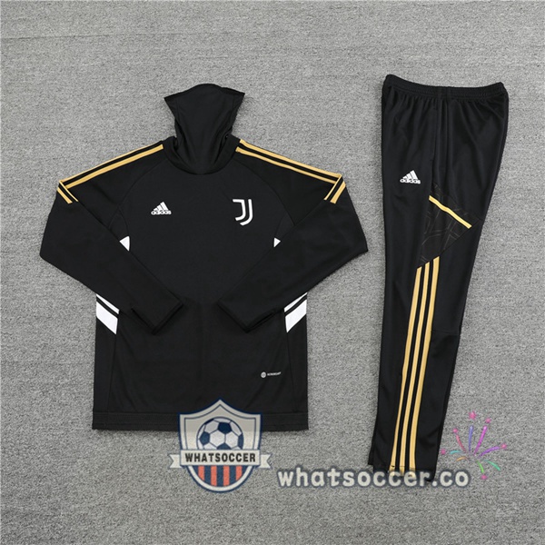 Juventus High Collar Black Tracksuit 2022-2023