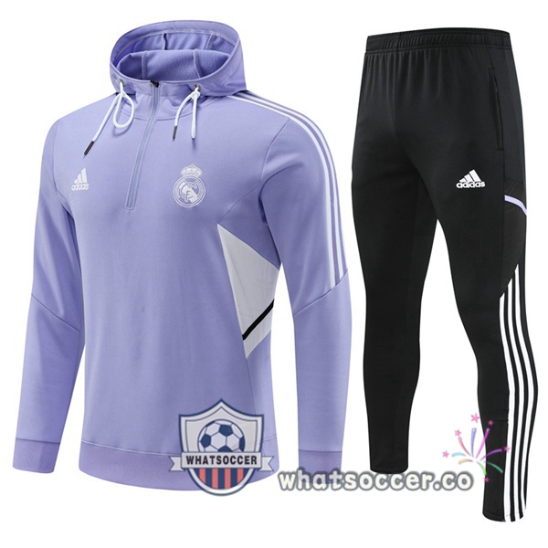 Real Madrid Purple Hooded Jacket 2022-2023
