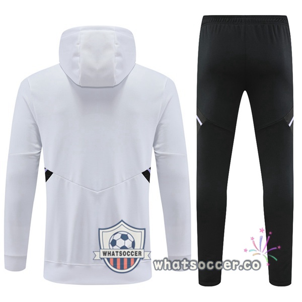 Real Madrid White Hooded Jacket 2022-2023