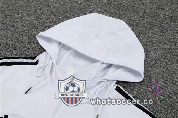 Real Madrid White Hooded Jacket 2022-2023