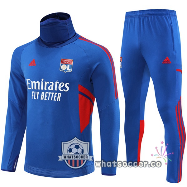 Olympique Lyonnais High Collar Blue Tracksuit 2022-2023