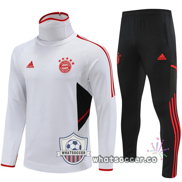 Bayern Munich High Collar White Tracksuit 2022-2023