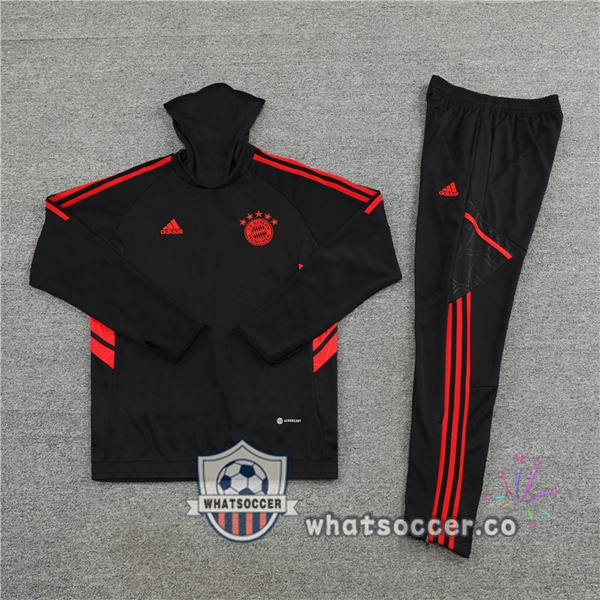 Bayern Munich High Collar Black Tracksuit 2022-2023