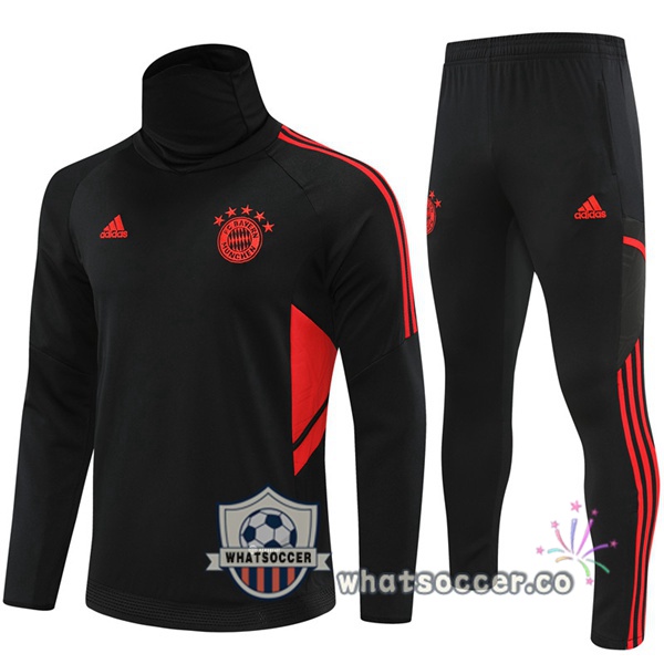 Bayern Munich High Collar Black Tracksuit 2022-2023