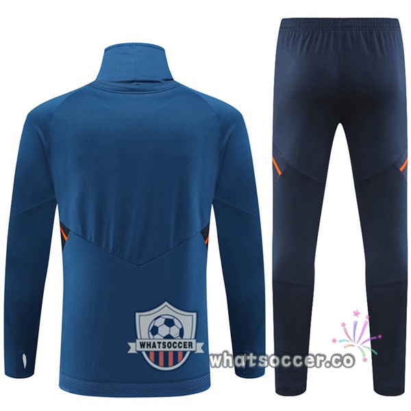 Manchester United High Collar Blue Tracksuit 2022-2023