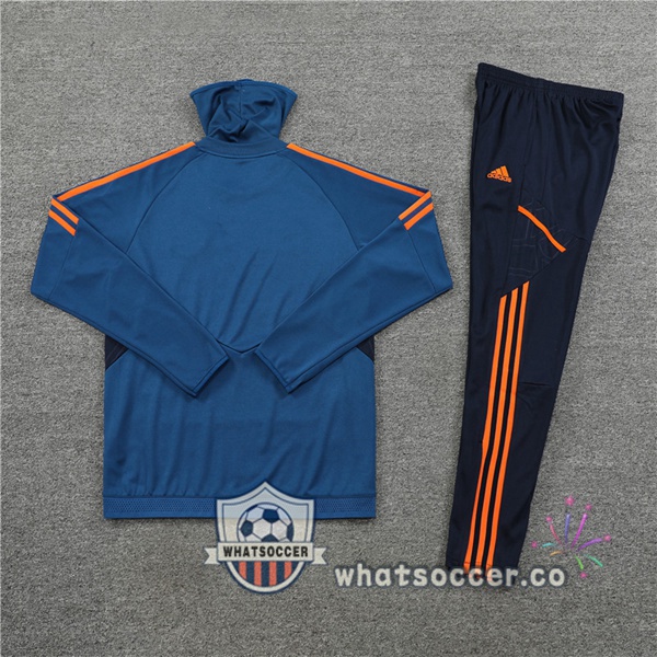 Manchester United High Collar Blue Tracksuit 2022-2023