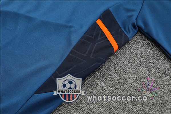 Manchester United High Collar Blue Tracksuit 2022-2023