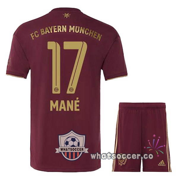 Bayern Munich (Mané 17) Kids Edition speciale Soccer Jerseys Red 2022-2023